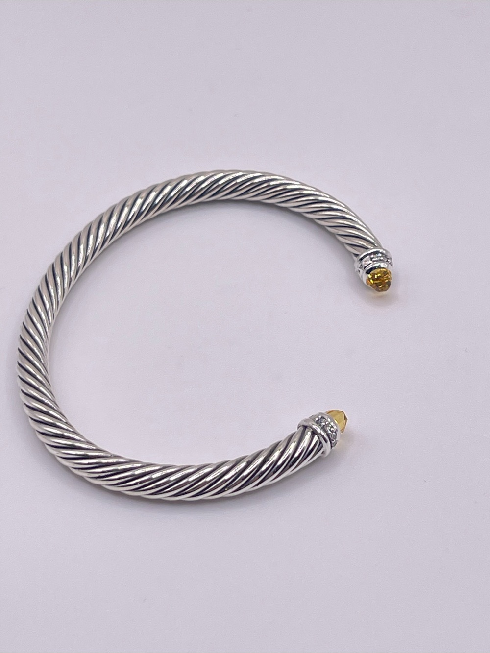 David Yurman Cable Classics 5mm Bracelet with Citrine and Diamonds - Picture 6 of 13
